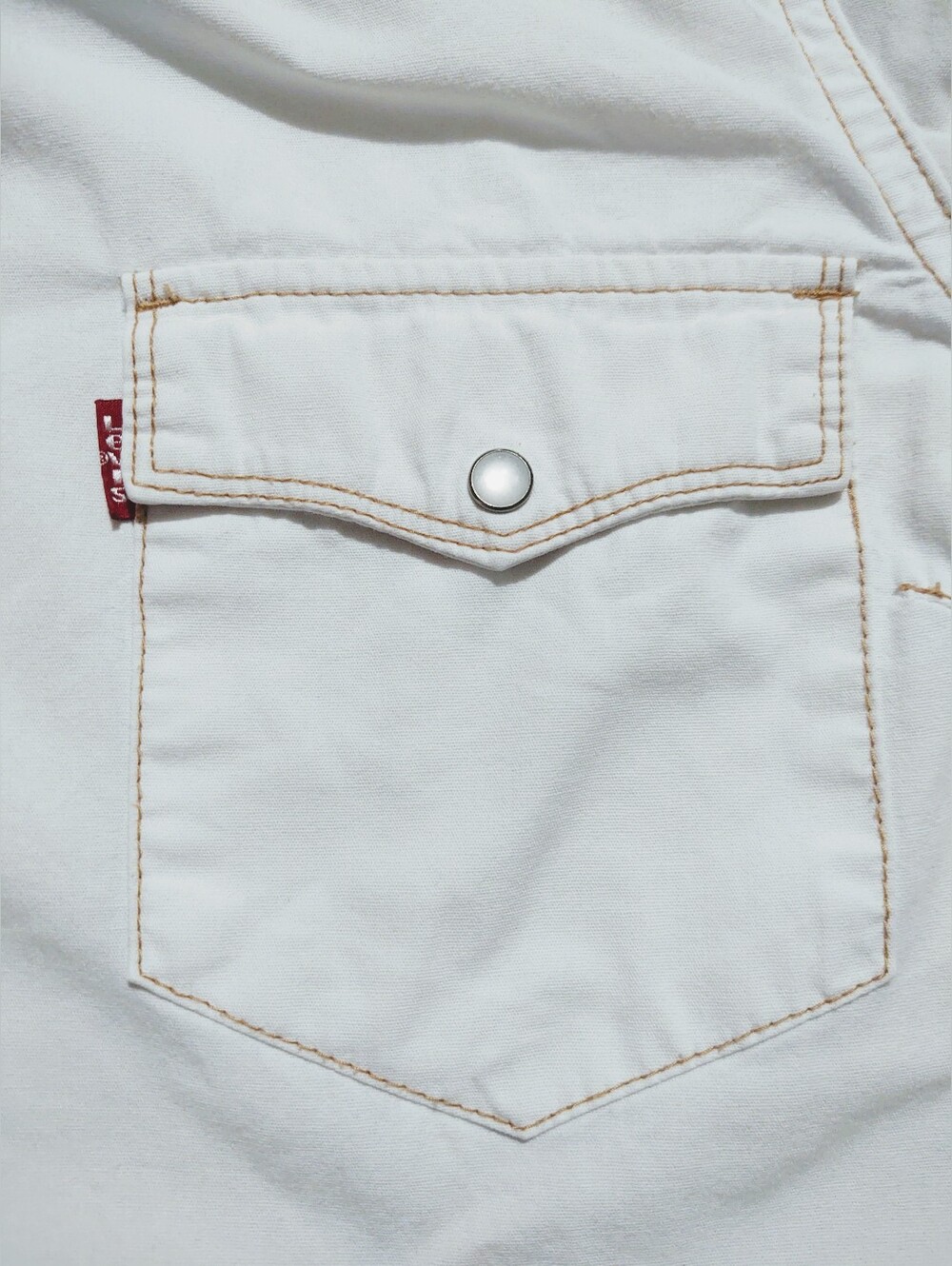 Levi's Womens Western Pearl Snap Shirt Sz L - Picture 6 of 10